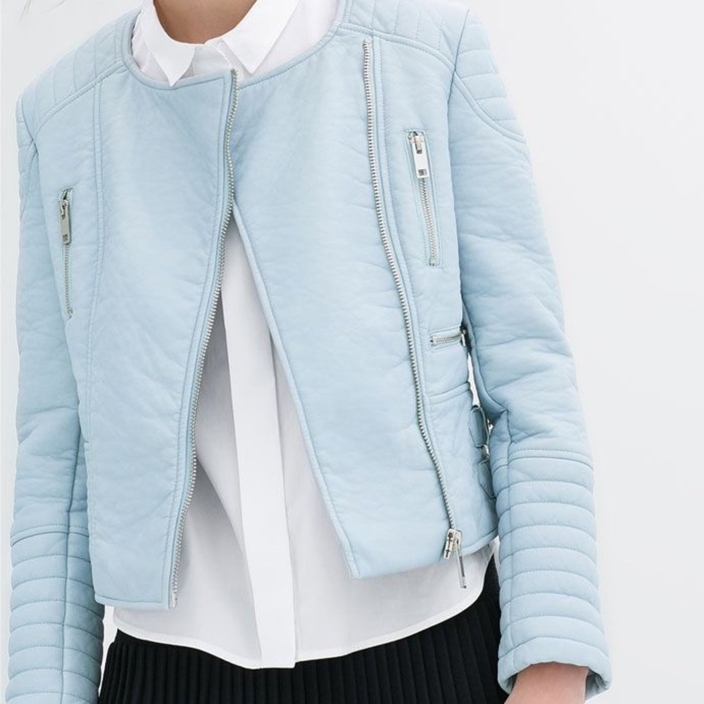 Zara Leather Jacket Sz XS